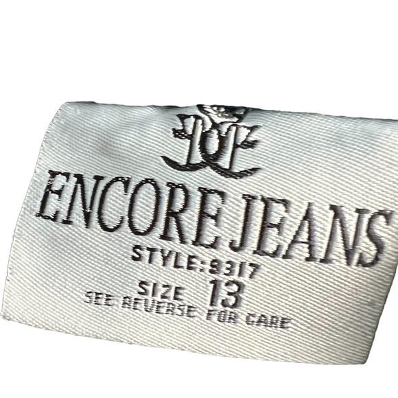 Encore Jeans Women Juniors Ripped Distressed Skinny Blue Denim Jeans Size 13 - Picture 5 of 6